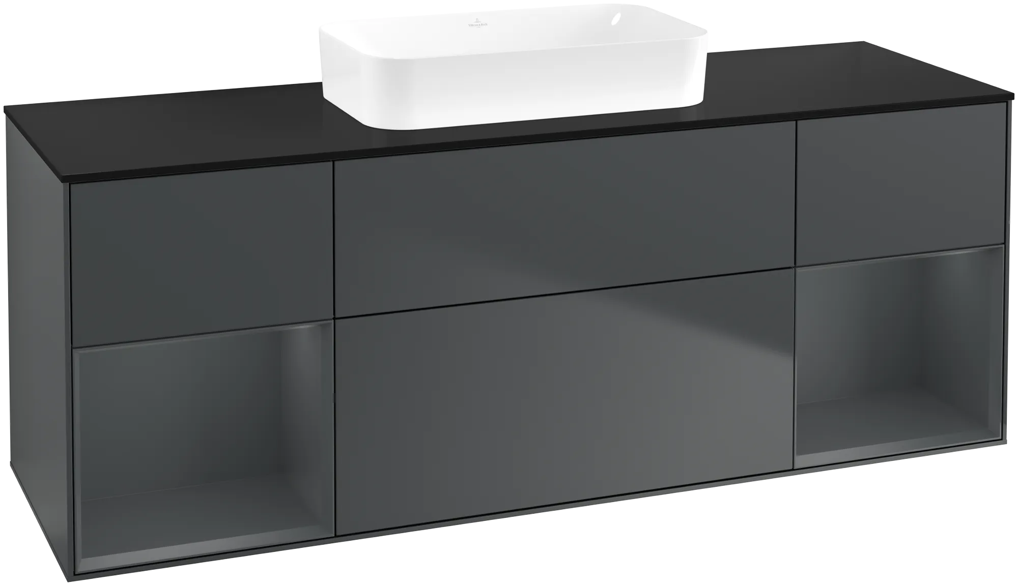 Villeroy & Boch Finion Waschbeckenunterschrank F74, 1600x603x501mm, Midnight Blue Matt/Lacquer