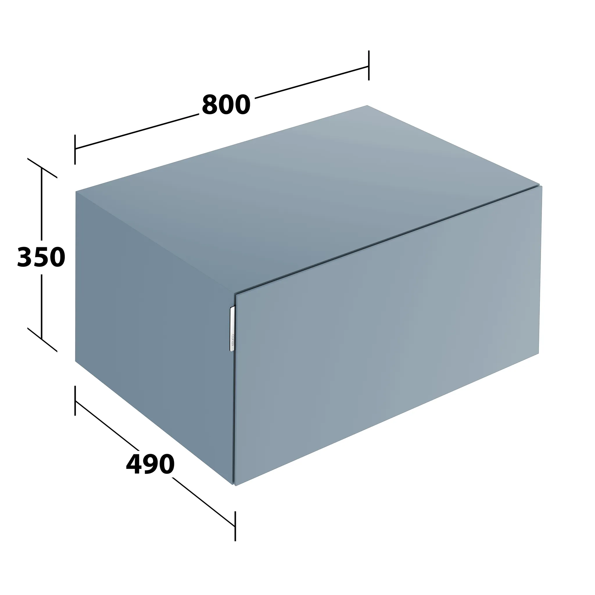 KEUCO Sideboard mit Auszug „Edition 11 Art“ Blue Satin (Lack, seidenmatt), Blue Satin (Lack, seidenmatt), ohne Beleuchtung 80 × 35 × 49 cm KEUCO Sideboard mit Auszug „Edition 11 Art“ Blue Satin (Lack, seidenmatt), Blue Satin (Lack, seidenmatt), ohne Beleuchtung 80 × 35 × 49 cm