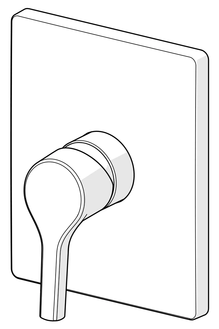 HA Einhebelmischer Fertigset für Brause-Batterie HANSAPALENO 8051 Rosette eckig Chrom