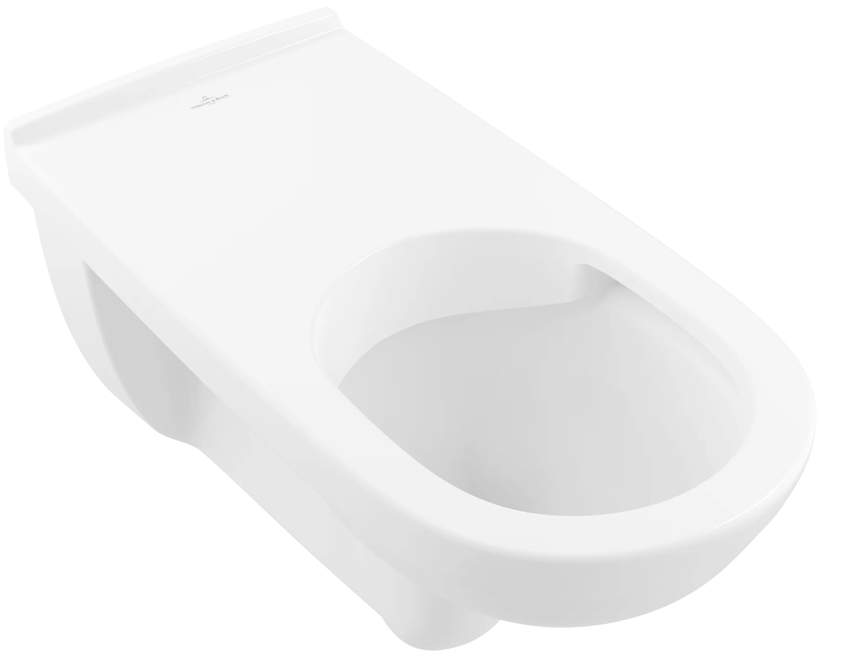 Villeroy & Boch ViCare Tiefspül-WC wandhängend, Oval, spülrandlos, Weiß Alpin