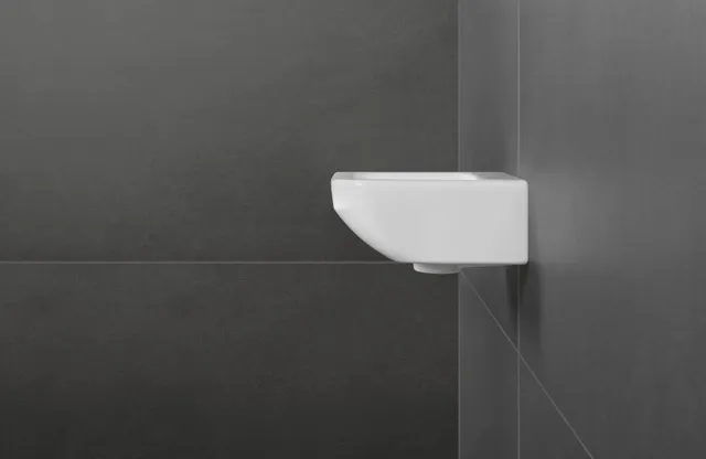 Villeroy & Boch Handwaschbecken „Architectura“ 360 × 260 × 140 mm, für Becken mittig, ohne Hahnlochbohrung in Weiß Alpin Villeroy & Boch Handwaschbecken „Architectura“ 360 × 260 × 140 mm, für Becken mittig, ohne Hahnlochbohrung in Weiß Alpin