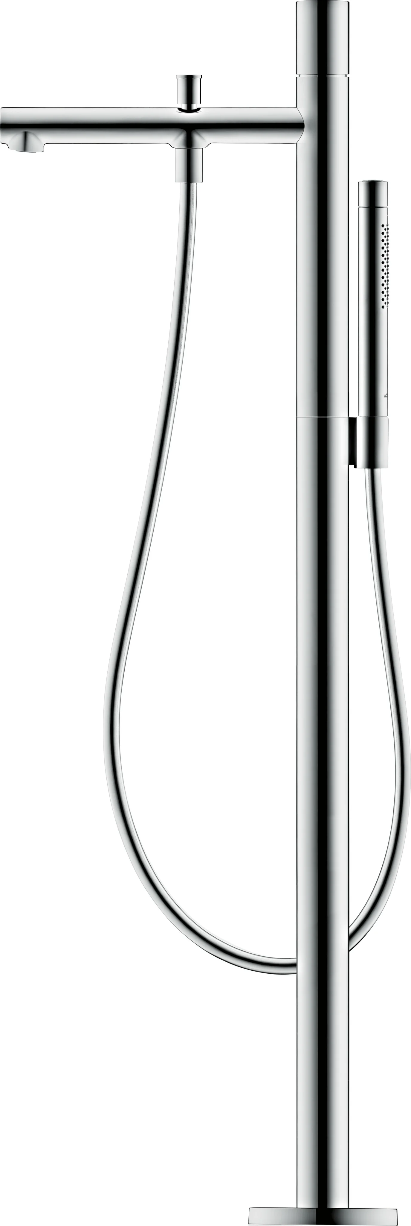 Hansgrohe AXOR Uno Wannenmischer bodenstehend, Chrom, Ausladung 244 mm Hansgrohe AXOR Uno Wannenmischer bodenstehend, Chrom, Ausladung 244 mm