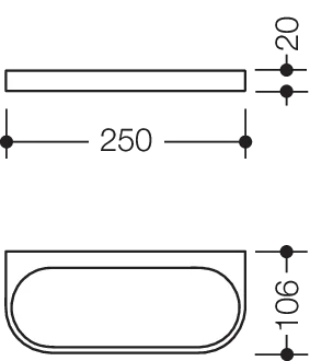 Utensilienablage, Halter Metall, pulverbeschichtet, Ablage Polyamid, matt, 250 mm breit, 20 mm hoch, 106 mm tief, Wandmontage, in Farbe AS (Weiß tiefmatt - Weiß matt) Utensilienablage, Halter Metall, pulverbeschichtet, Ablage Polyamid, matt, 250 mm breit, 20 mm hoch, 106 mm tief, Wandmontage, in Farbe AS (Weiß tiefmatt - Weiß matt)