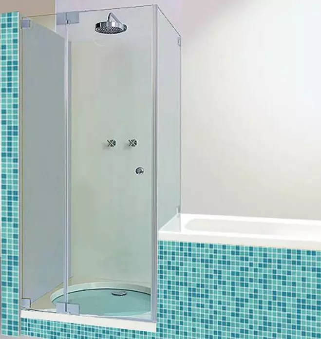Sprinz Rechteck-Duschkabine Pendeltür Seiteneinstieg und Seitenteil an Badewanne „Omega“, Anschlag links, Drehtür mit festem Paneel B: 1000 mm H: 2000 mm T: 8 mm Sprinz Rechteck-Duschkabine Pendeltür Seiteneinstieg und Seitenteil an Badewanne „Omega“, Anschlag links, Drehtür mit festem Paneel B: 1000 mm H: 2000 mm T: 8 mm