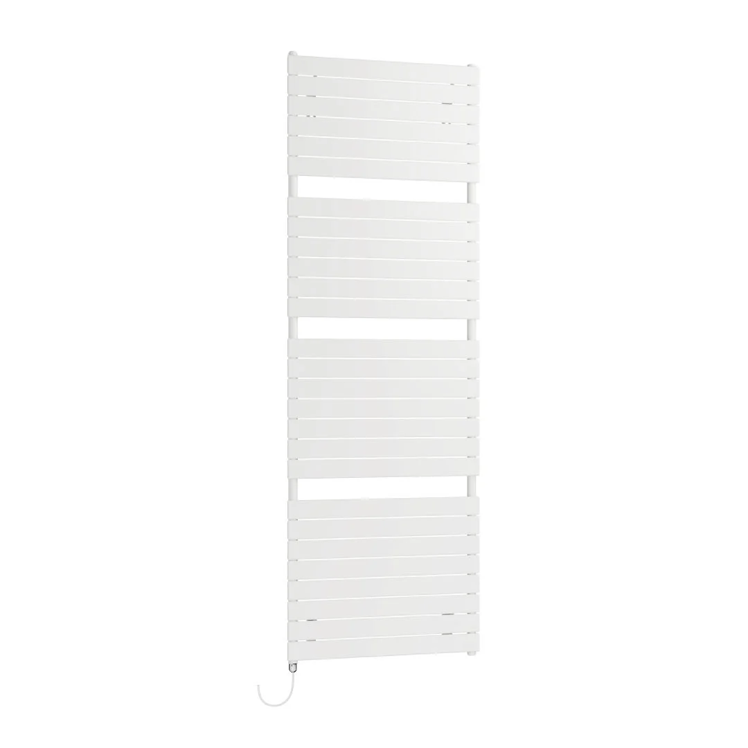 Kermi Aster Designheizkörper - Elektroheizung, RAL 9016 seidenglanz, 866x450x37 mm, links, 400W, EU-Stecker