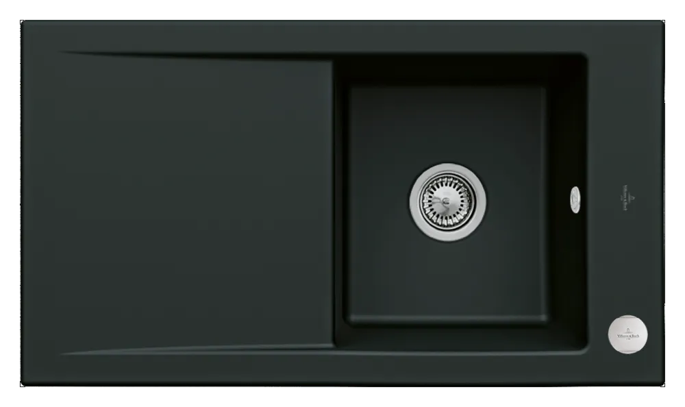 Villeroy & Boch Einbau-Küchenspülbecken „Timeline“ 50 900 × 510 × 220 mm in Pure Black