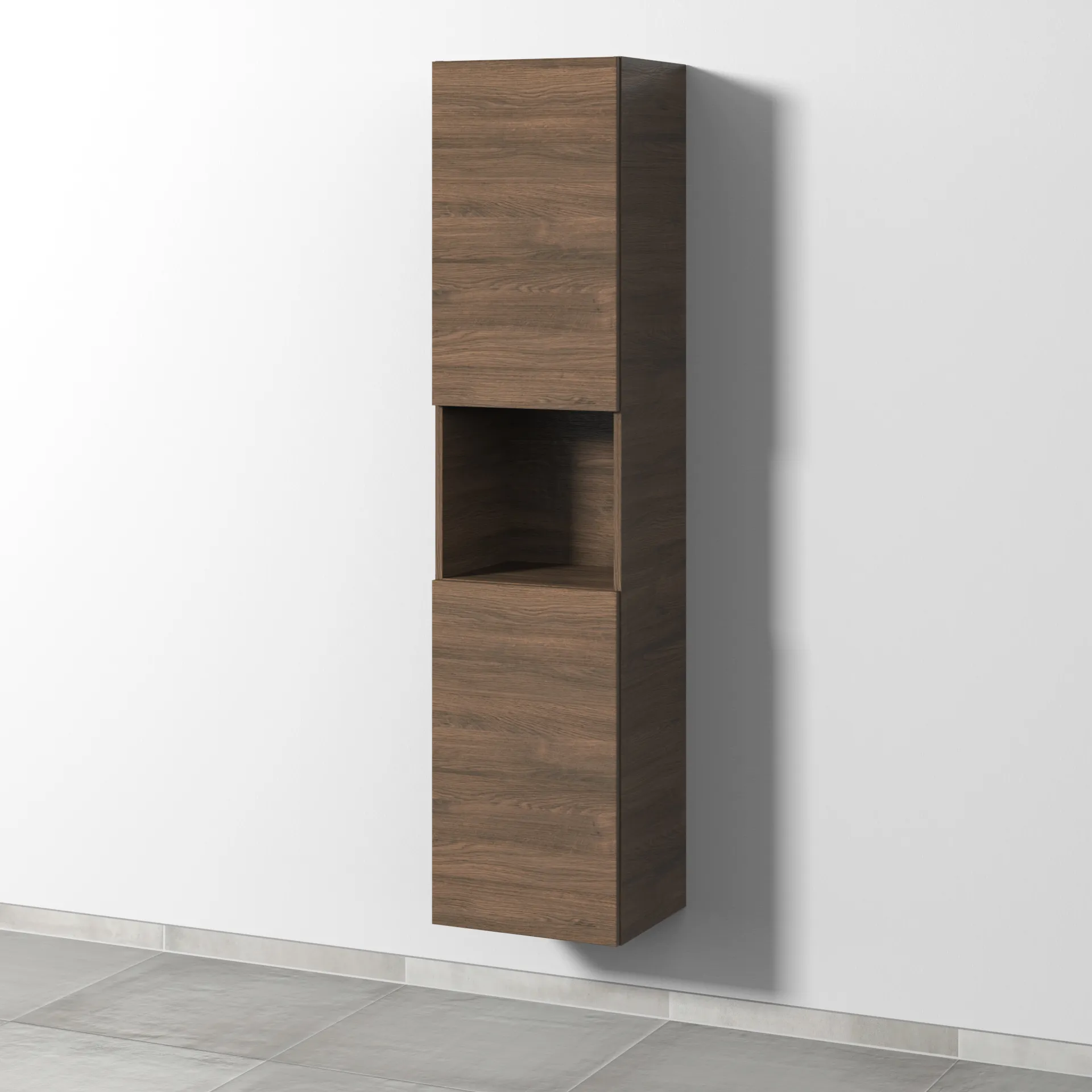 Sanipa Hochschrank „3way“ 400 × 1700 × 345 mm Anschlag links, in Eiche Arizona, Anschlag links