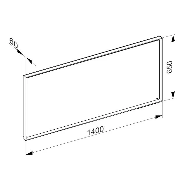 KEUCO ROYAL LUMOS Lichtspiegel mit Spiegelheizung, 1400x650x60mm, schwarz-eloxiert KEUCO ROYAL LUMOS Lichtspiegel mit Spiegelheizung, 1400x650x60mm, schwarz-eloxiert