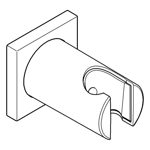 Handbrausehalter Rainshower 27075, nicht verstellbar, mit eckiger Rosette, chrom Handbrausehalter Rainshower 27075, nicht verstellbar, mit eckiger Rosette, chrom