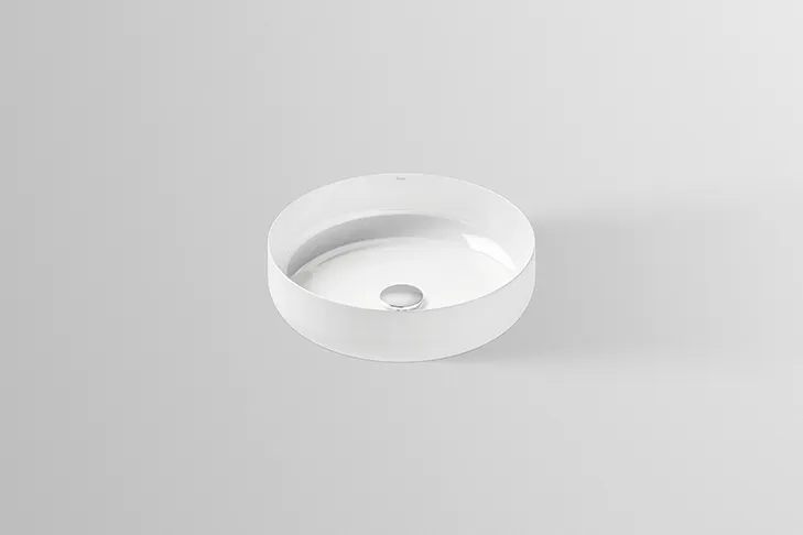 Waschbecken „SO-Serie“ 450 × 450 × 115 mm in Alpinweiß, mit ProShield