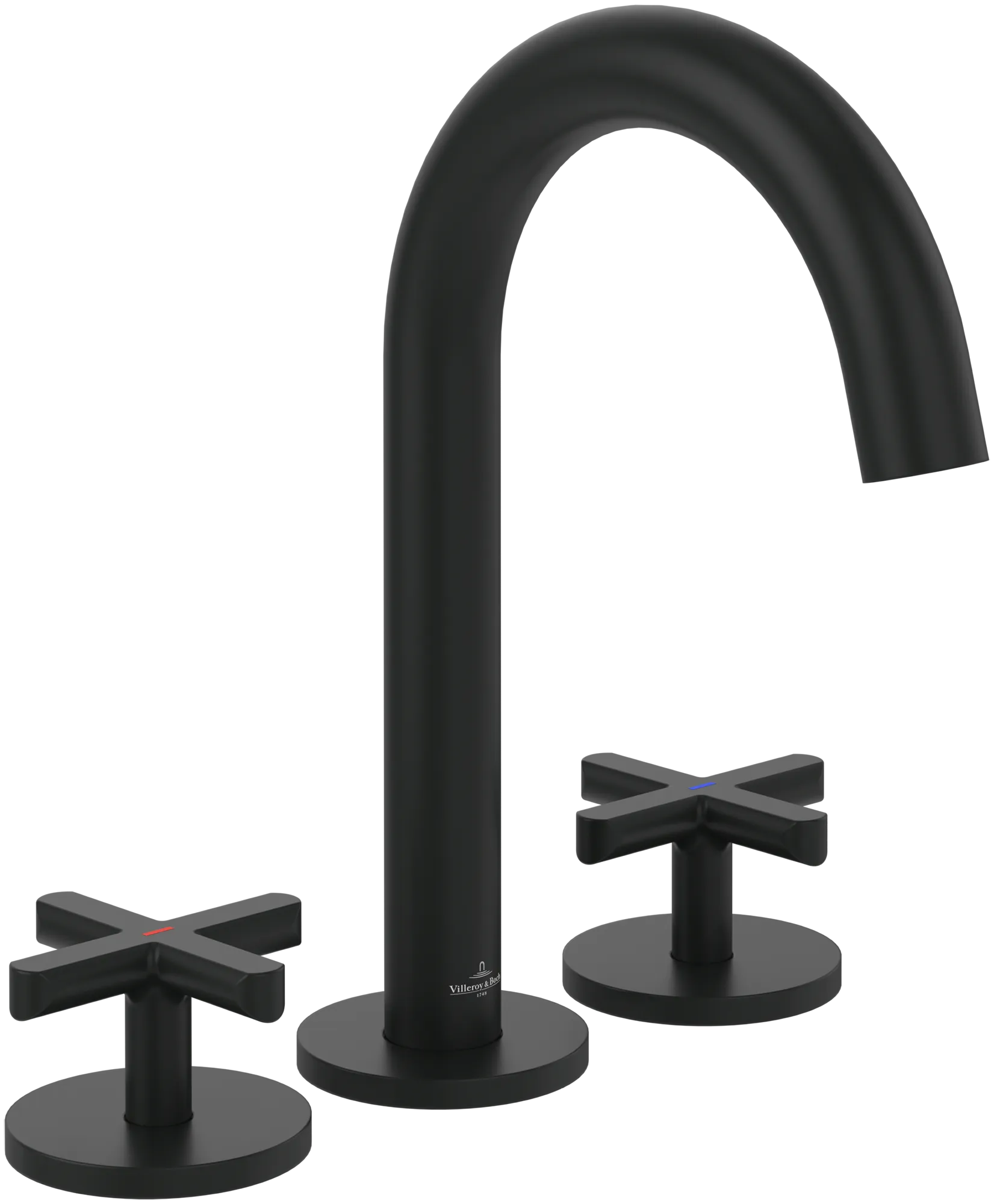 Villeroy & Boch Dreiloch-Waschtischarmatur Loop & Friends, 60x177x225mm, Matt Black Villeroy & Boch Dreiloch-Waschtischarmatur Loop & Friends, 60x177x225mm, Matt Black
