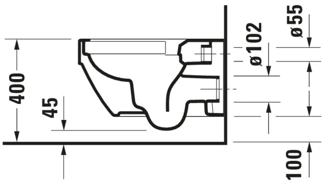 Wand-Tiefspül-WC „Vero Air“ 37 × 35,5 × 57 cm, ohne Spülrand