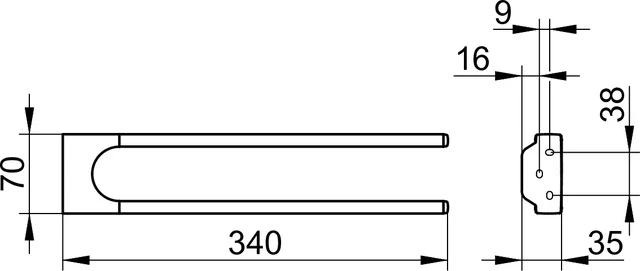 Collection Moll Handtuchhalter 340 mm verchromt Handtuchhalter Collection Moll 12719, 2-armig, 340 mm, feststehend, verchromt Collection Moll Handtuchhalter 340 mm verchromt Handtuchhalter Collection Moll 12719, 2-armig, 340 mm, feststehend, verchromt