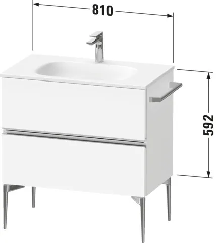 Duravit Waschtischunterschrank „Sivida“ 81 × 59,2 × 47,7 cm in Weiß Matt