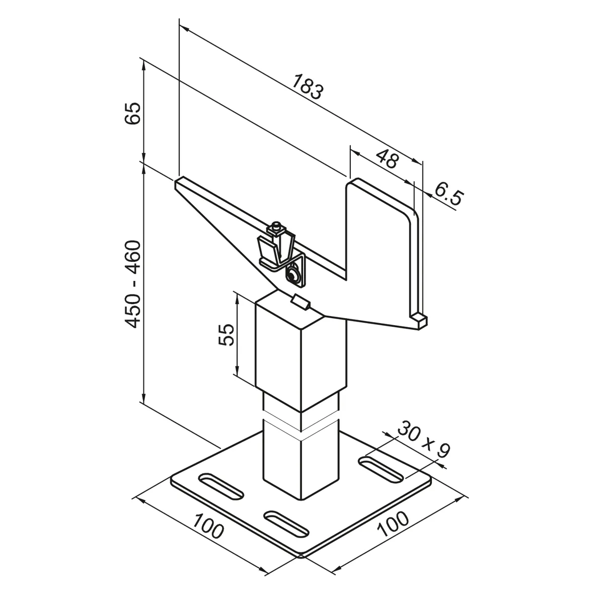 Zubehör Fußkonsole FMORV 45-R4, Sonder-Lack Zubehör Fußkonsole FMORV 45-R4, Sonder-Lack