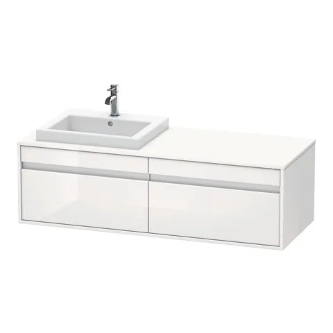 Duravit Waschtischunterschrank wandhängend „Ketho“ 140 × 42,6 × 55 cm Weiß Hochglanz Duravit Waschtischunterschrank wandhängend „Ketho“ 140 × 42,6 × 55 cm Weiß Hochglanz