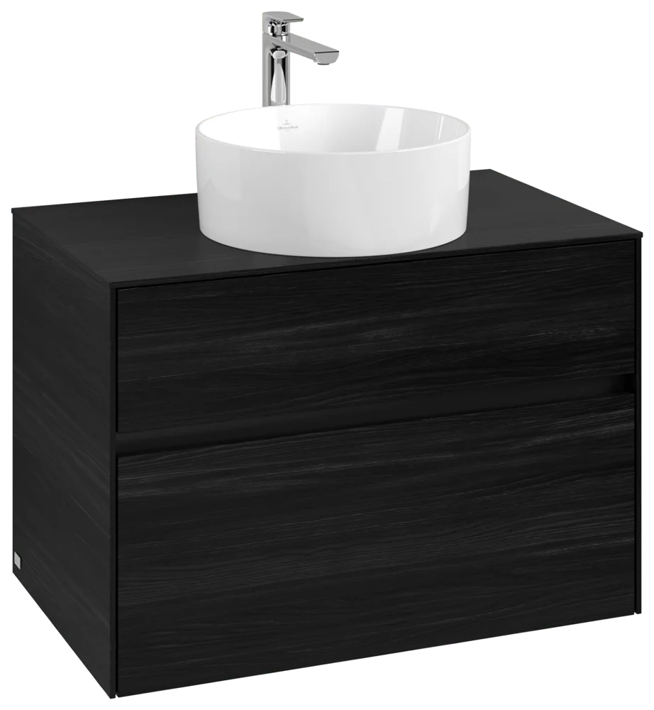 Villeroy & Boch Waschbeckenunterschrank Collaro C037B0, eckig, Black Oak, 800x548x500 mm, mit Beleuchtung und SoftClosing Villeroy & Boch Waschbeckenunterschrank Collaro C037B0, eckig, Black Oak, 800x548x500 mm, mit Beleuchtung und SoftClosing