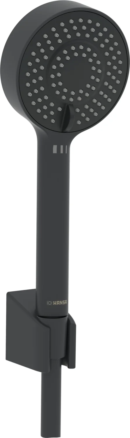 HansaBASICJET Handbrausegarnitur HansaBASICJET 4468 3-strahlig Matt-Schwarz