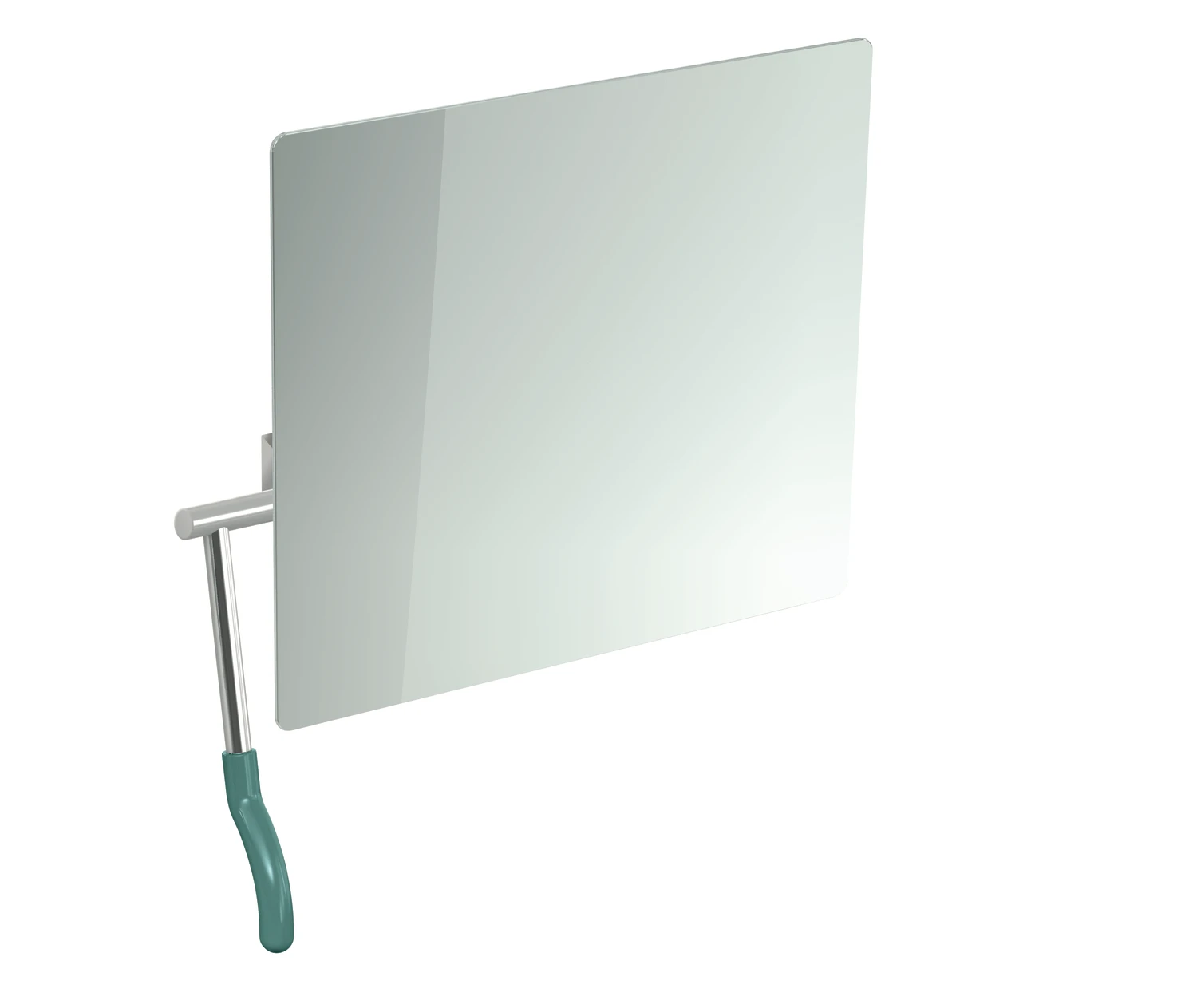 HEWI Kippspiegel „Serie 802 LifeSystem“ 72,5 × 74,1 cm in Aquablau