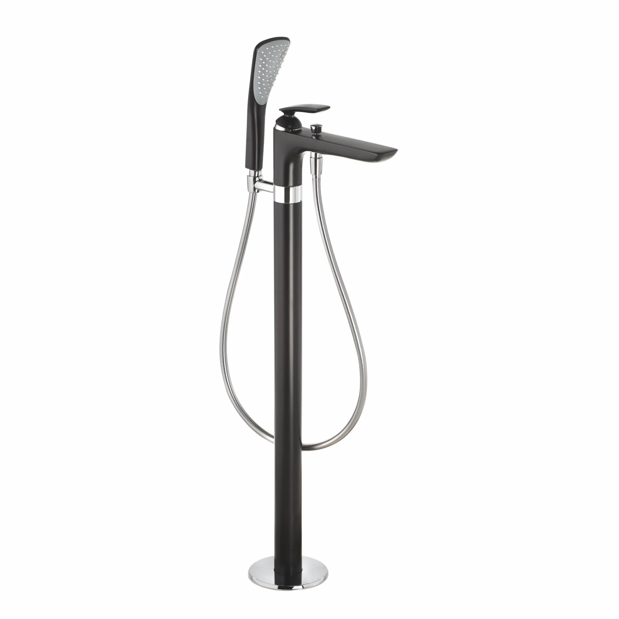 BALANCE Stand Wannenfüll- und Brause-Einhandmischer schwarzmatt/chrom