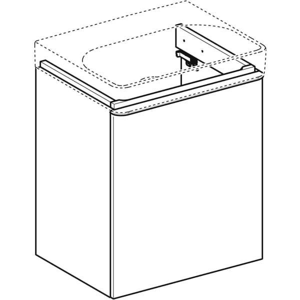 Geberit Waschtischunterschrank „Smyle“ Nussbaum hickory / Melamin Holzstruktur Geberit Waschtischunterschrank „Smyle“ Nussbaum hickory / Melamin Holzstruktur