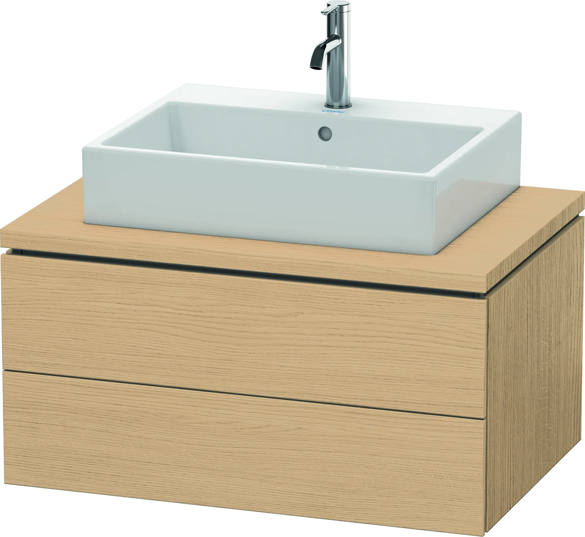 Duravit Waschtischunterschrank wandhängend „L-Cube“ 82 × 40 × 54,7 cm Eiche Natur