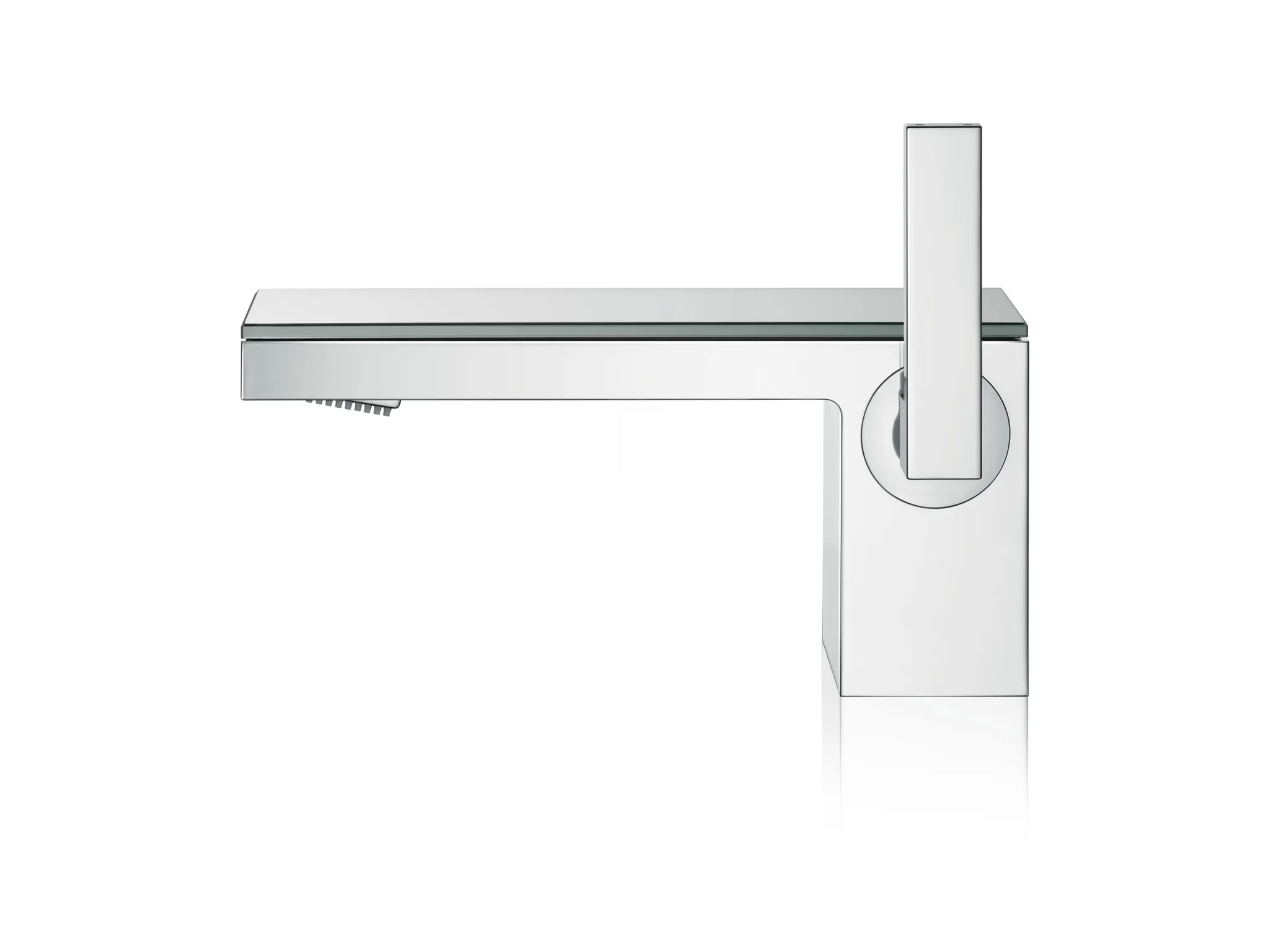 Hansgrohe AXOR MyEdition Einhebel-Waschtischmischer 70 mit Push-Open Ablaufgarnitur, Chrom/Spiegelglas Hansgrohe AXOR MyEdition Einhebel-Waschtischmischer 70 mit Push-Open Ablaufgarnitur, Chrom/Spiegelglas