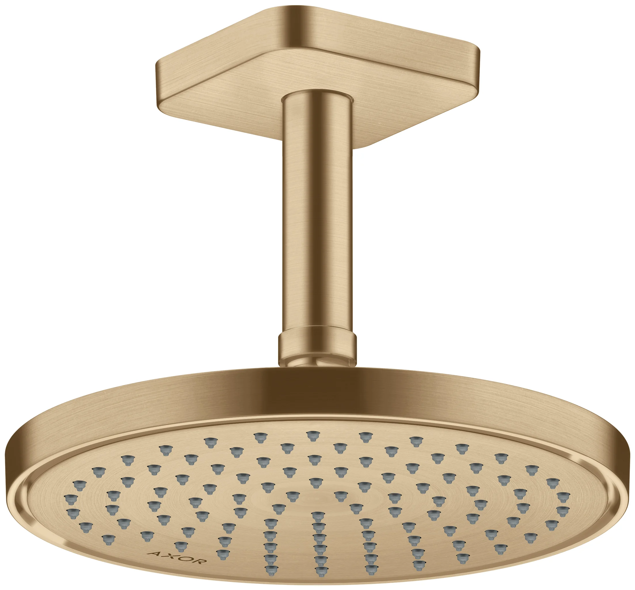 Hansgrohe AXOR ShowerSolutions Kopfbrause 220 1jet EcoSmart Brushed Bronze, 220 mm, verstellbarer Winkel, abnehmbar zur Reinigung, G 1/2 Anschluss Hansgrohe AXOR ShowerSolutions Kopfbrause 220 1jet EcoSmart Brushed Bronze, 220 mm, verstellbarer Winkel, abnehmbar zur Reinigung, G 1/2 Anschluss