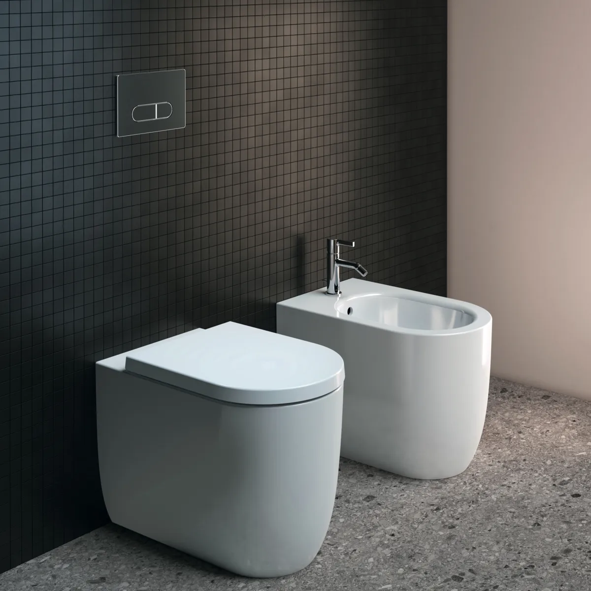 Ideal Standard Bidet „BlendCurve“, Befestigung verdeckt 35,5 × 56 × 40 cm in Weiß