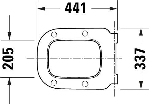 Duravit Univ. WC-Sitz Eckig Tief 448mm Ülap., Weiß