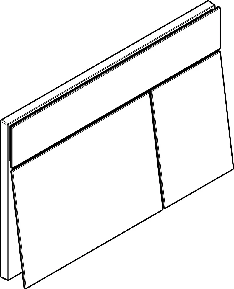 iFrame Element E Betätigungsplatte für 2-Mengen-Spülung, Chrom