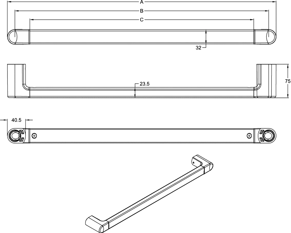 Villeroy & Boch Wandhaltegriff „ViCare Design“ Villeroy & Boch Wandhaltegriff „ViCare Design“