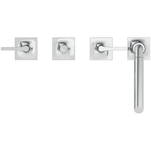 Ideal Standard Joy Neo Armaturen 4-Loch-Badearmatur Wannenrand mit Stick-Handbrause Hebelgriffe Chrom Ideal Standard Joy Neo Armaturen 4-Loch-Badearmatur Wannenrand mit Stick-Handbrause Hebelgriffe Chrom