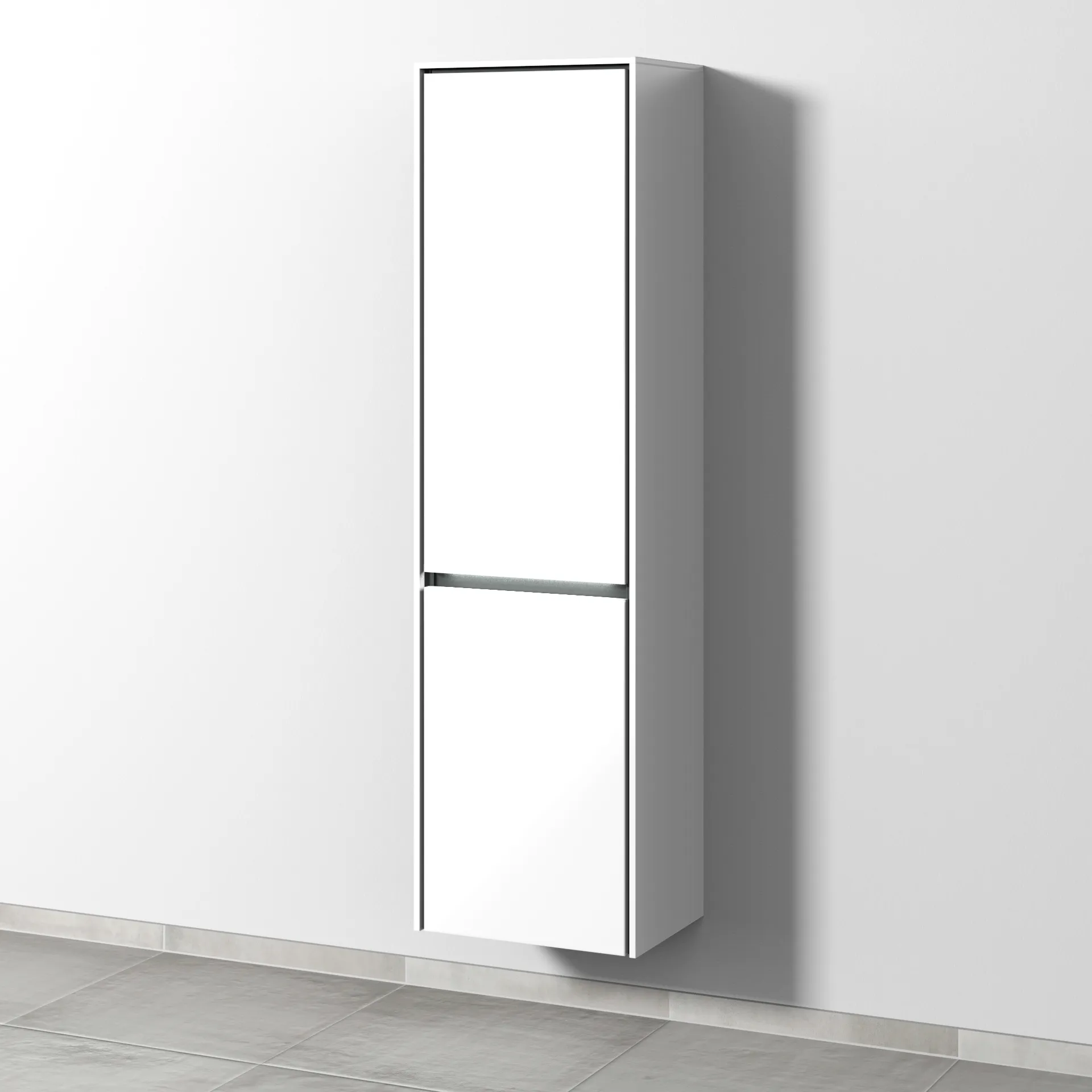 Sanipa Hochschrank „Twiga“ 475 × 1713 × 350 mm in Anthrazit (glanz), Anschlag links, mit Beleuchtung