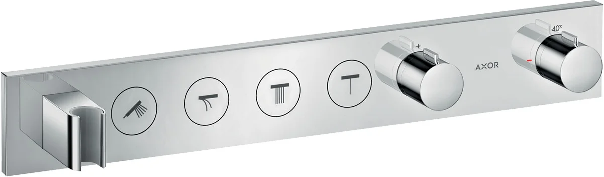 Hansgrohe AXOR ShowerSolutions Thermostatmodul Select 600/90 Unterputz, Chrom, 4 Verbraucher, max. Durchfluss 38 l/min, einstellbare Temperaturbegrenzung