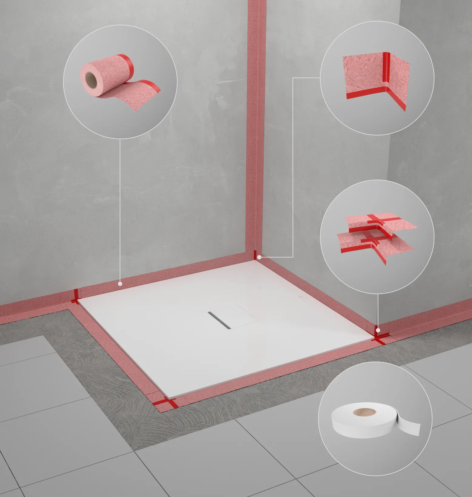 Dichtsystem Sopro für alle Duschwannenmodelle und Einbausituationen Zubehör U94091100, 260 x 300 x 103 mm Dichtsystem Sopro für alle Duschwannenmodelle und Einbausituationen Zubehör U94091100, 260 x 300 x 103 mm