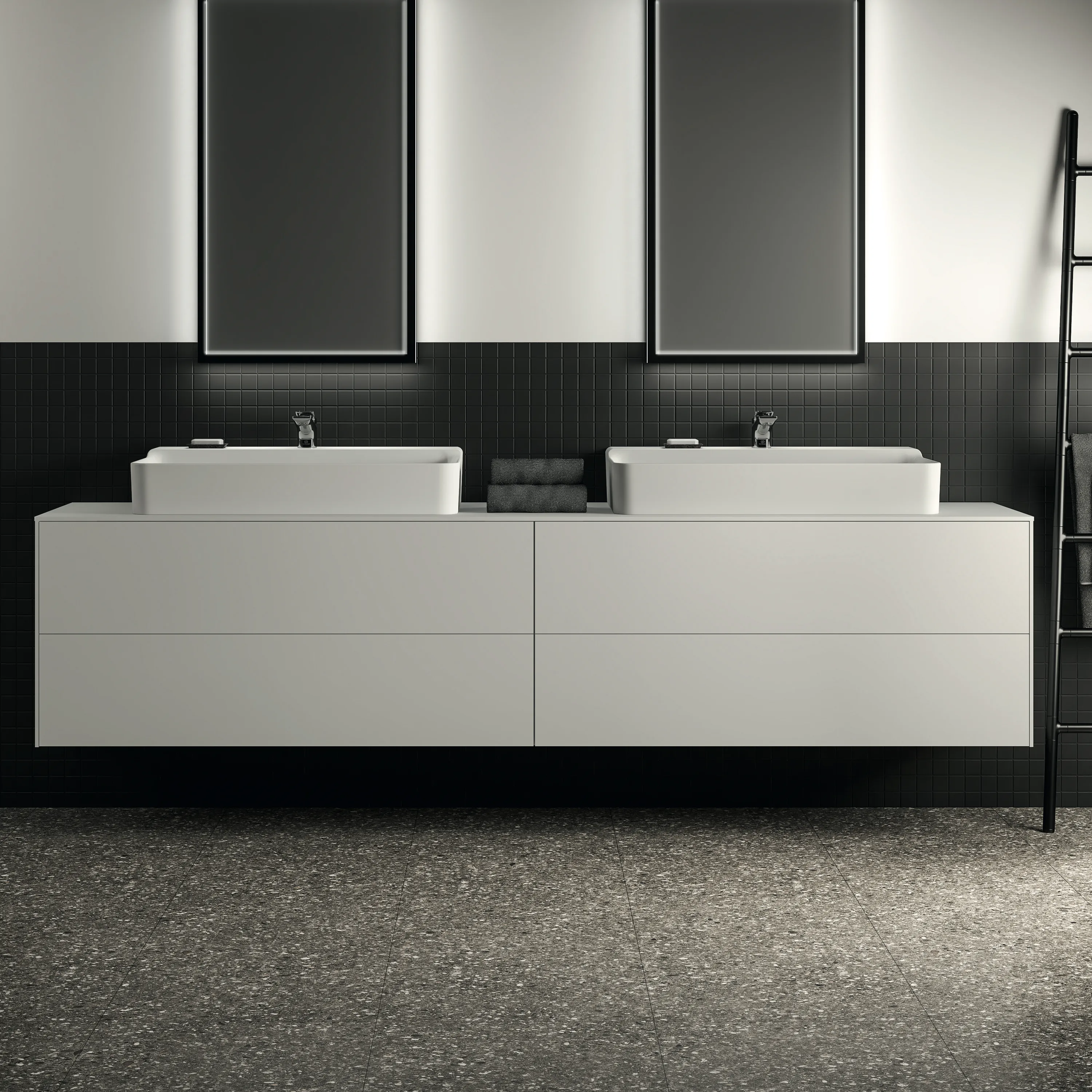 Ideal Standard Waschtischunterschrank „Conca“ 238,7 × 55 × 50,5 cm Weiß matt lackiert Ideal Standard Waschtischunterschrank „Conca“ 238,7 × 55 × 50,5 cm Weiß matt lackiert