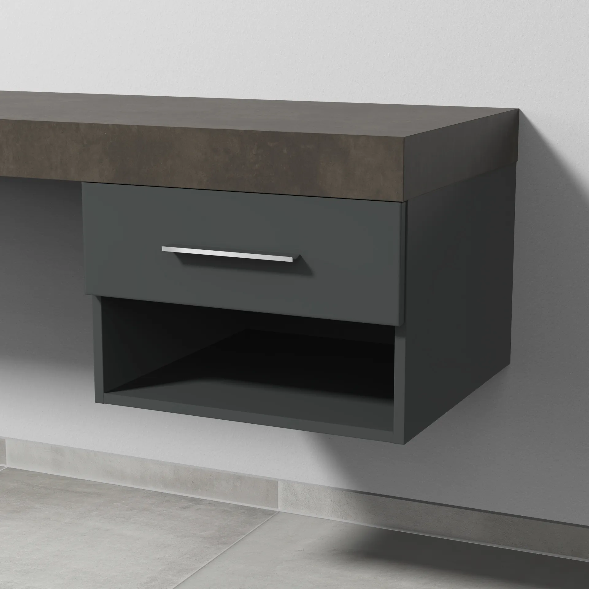 Sanipa Anbauschrank „2morrow“ 500 × 340 × 520 mm in Anthrazit (matt)