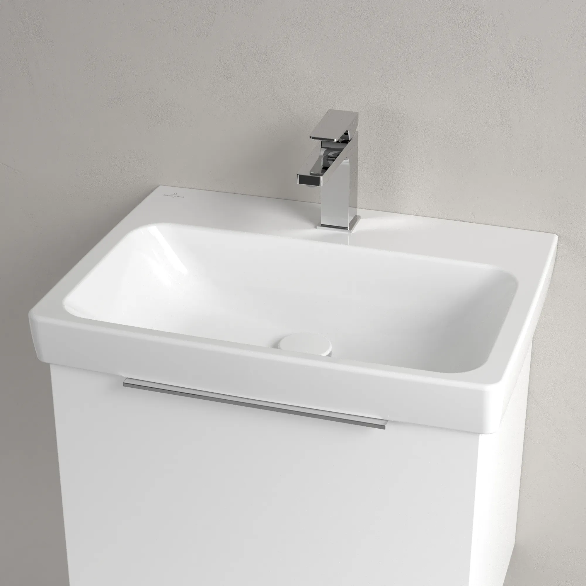 Villeroy & Boch Waschbecken „Architectura“ 600 × 445 × 165 mm, ohne Hahnlochbohrung, Hahnlochposition mittig in Weiß Alpin Villeroy & Boch Waschbecken „Architectura“ 600 × 445 × 165 mm, ohne Hahnlochbohrung, Hahnlochposition mittig in Weiß Alpin