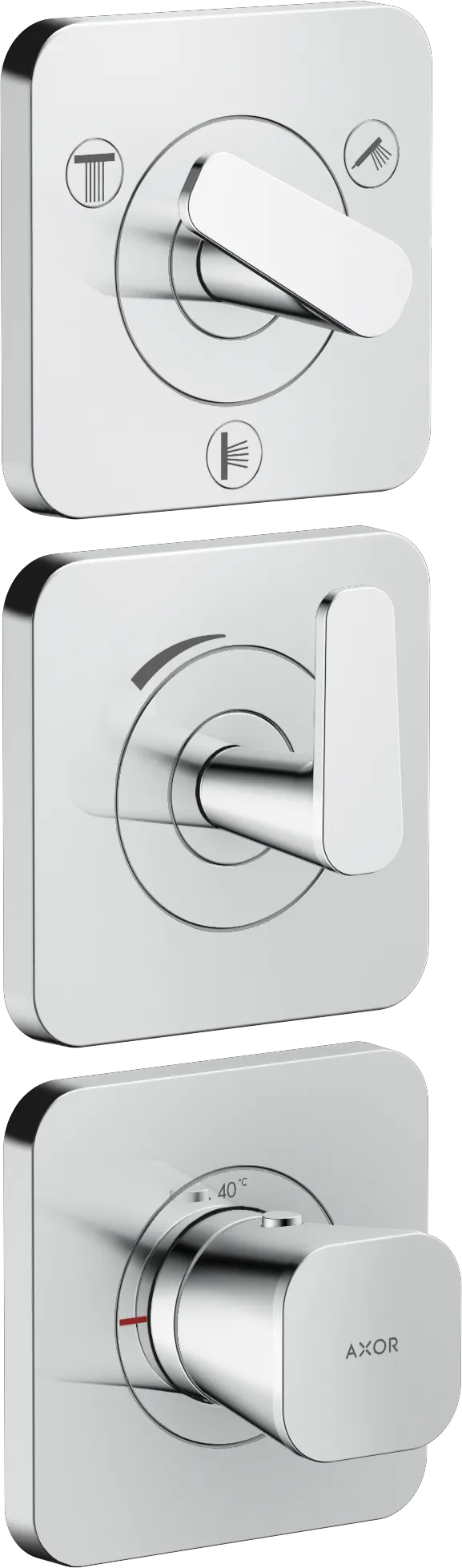 Hansgrohe Unterputz-Armatur „Axor Citterio C“ Ausladung 0 mm in Chrom Hansgrohe Unterputz-Armatur „Axor Citterio C“ Ausladung 0 mm in Chrom
