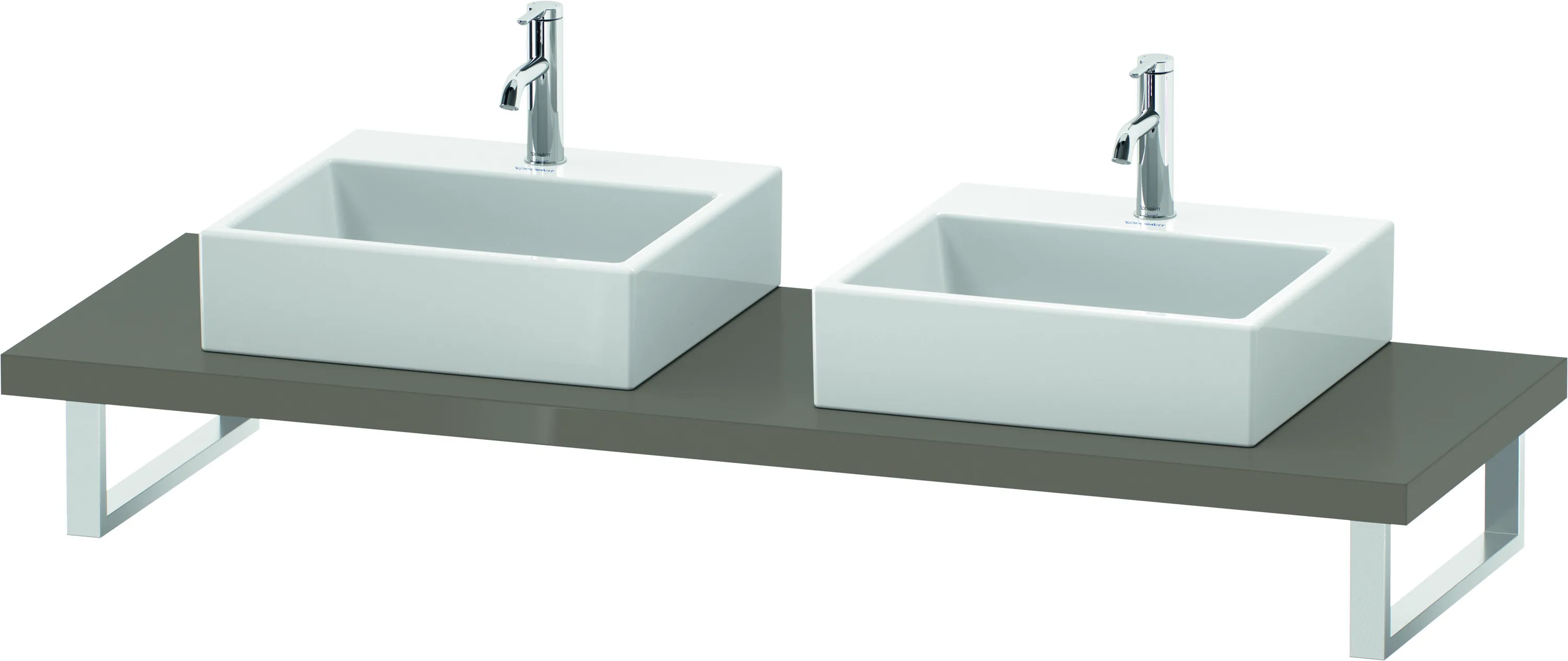 Duravit Konsole „L-Cube“ in Flannel Grey Hochglanz Duravit Konsole „L-Cube“ in Flannel Grey Hochglanz