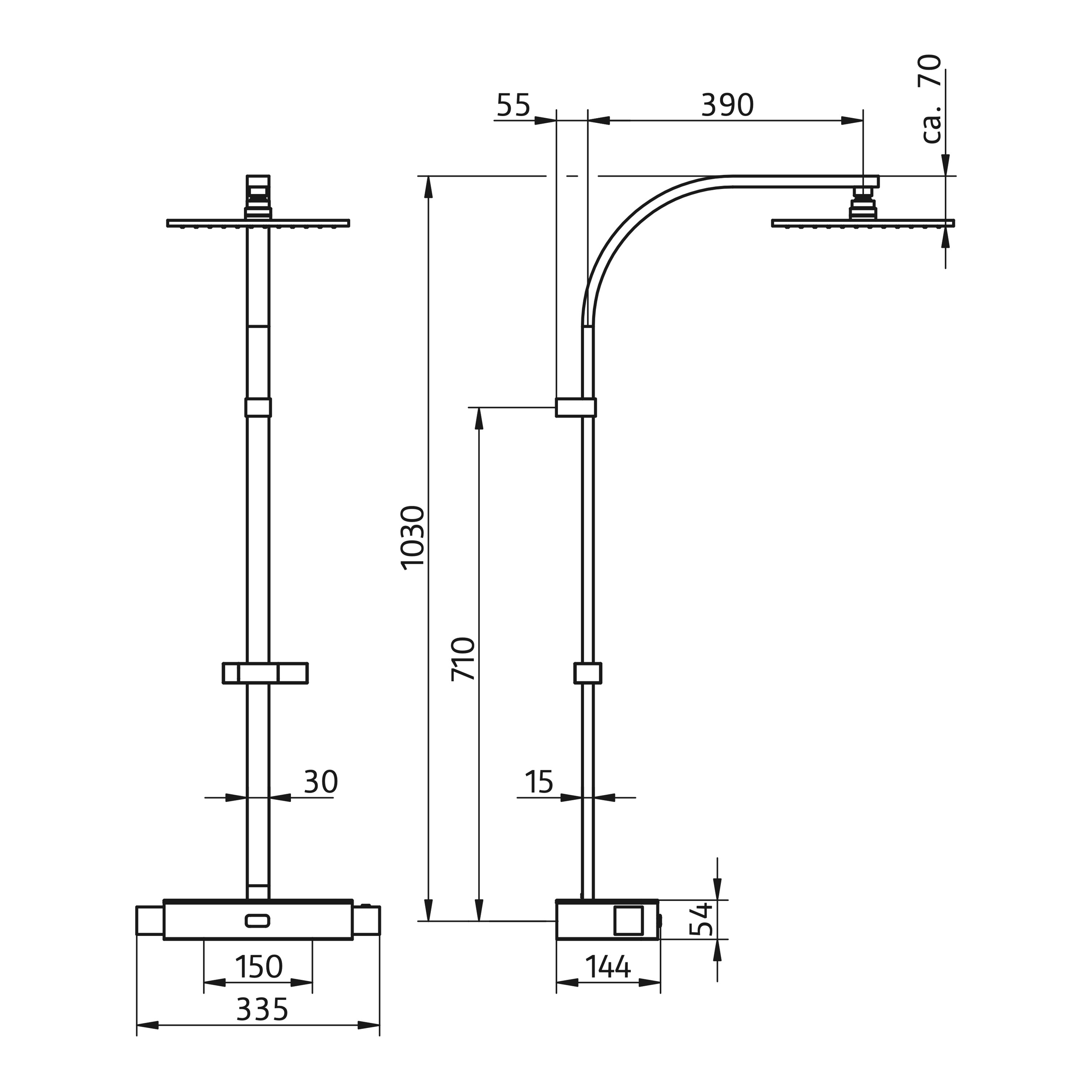 HSK Shower-Set Duschthermostat „RS 500 AquaSwitch“ in weiß / chrom HSK Shower-Set Duschthermostat „RS 500 AquaSwitch“ in weiß / chrom