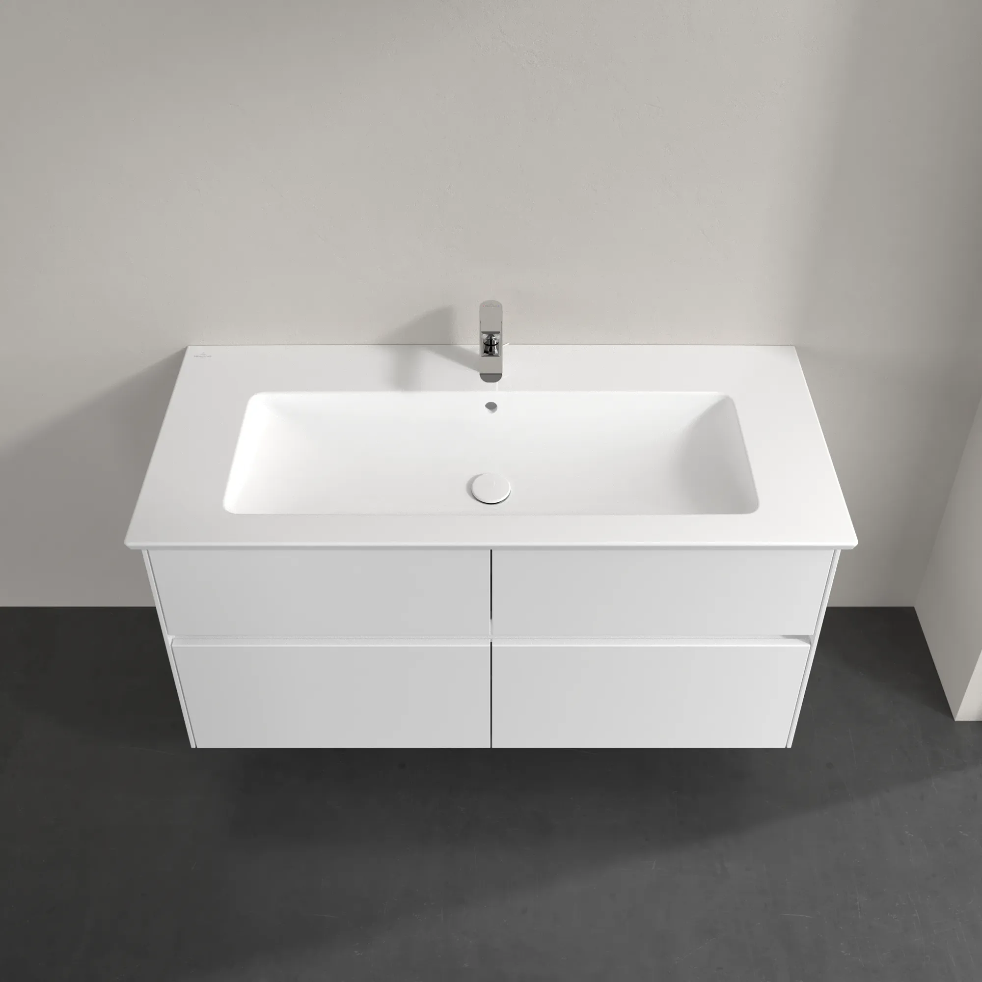 Villeroy & Boch Waschtischunterschrank „Collaro“ 1161 × 610 × 480 mm Weiß Matt, ohne Beleuchtung, für Becken mittig Villeroy & Boch Waschtischunterschrank „Collaro“ 1161 × 610 × 480 mm Weiß Matt, ohne Beleuchtung, für Becken mittig