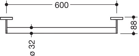 HEWI Haltegriff „System 900“ in Schwarz tiefmatt