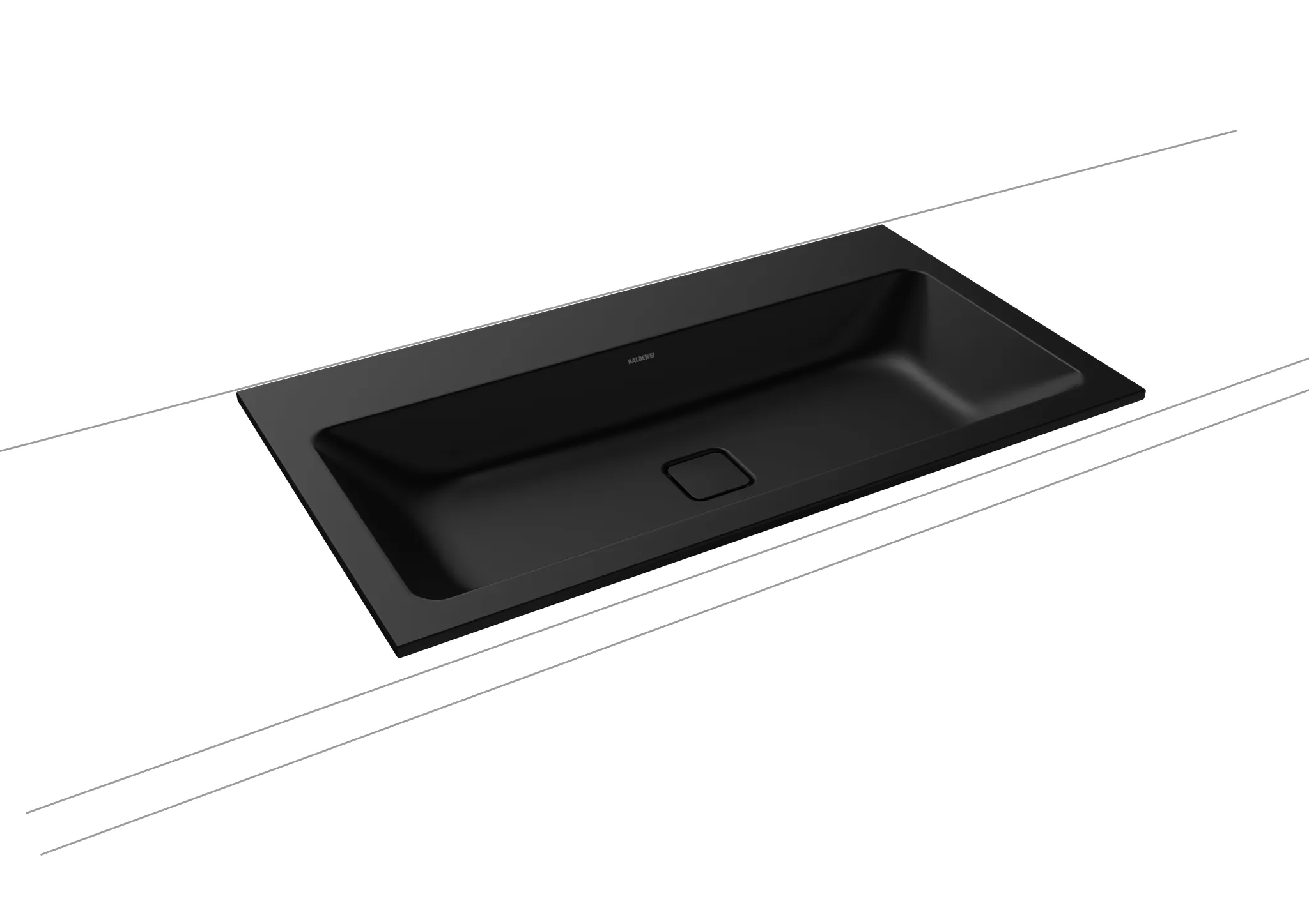 KALDEWEI CONO EINBAUWASCHTISCH, Mod.3081 900x500mm, schwarz matt 100, Perl-Effekt, Antidröhn ohne Überlauf KALDEWEI CONO EINBAUWASCHTISCH, Mod.3081 900x500mm, schwarz matt 100, Perl-Effekt, Antidröhn ohne Überlauf
