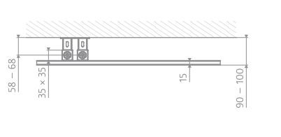 HSK Design-Heizkörper „Yenga Light“ 60 × 154 cm in Weiß Matt