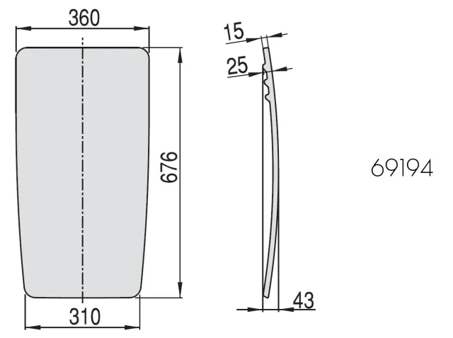 Rückenlehne / Fußablage 6919 Rückenlehne / Fußablage 6919