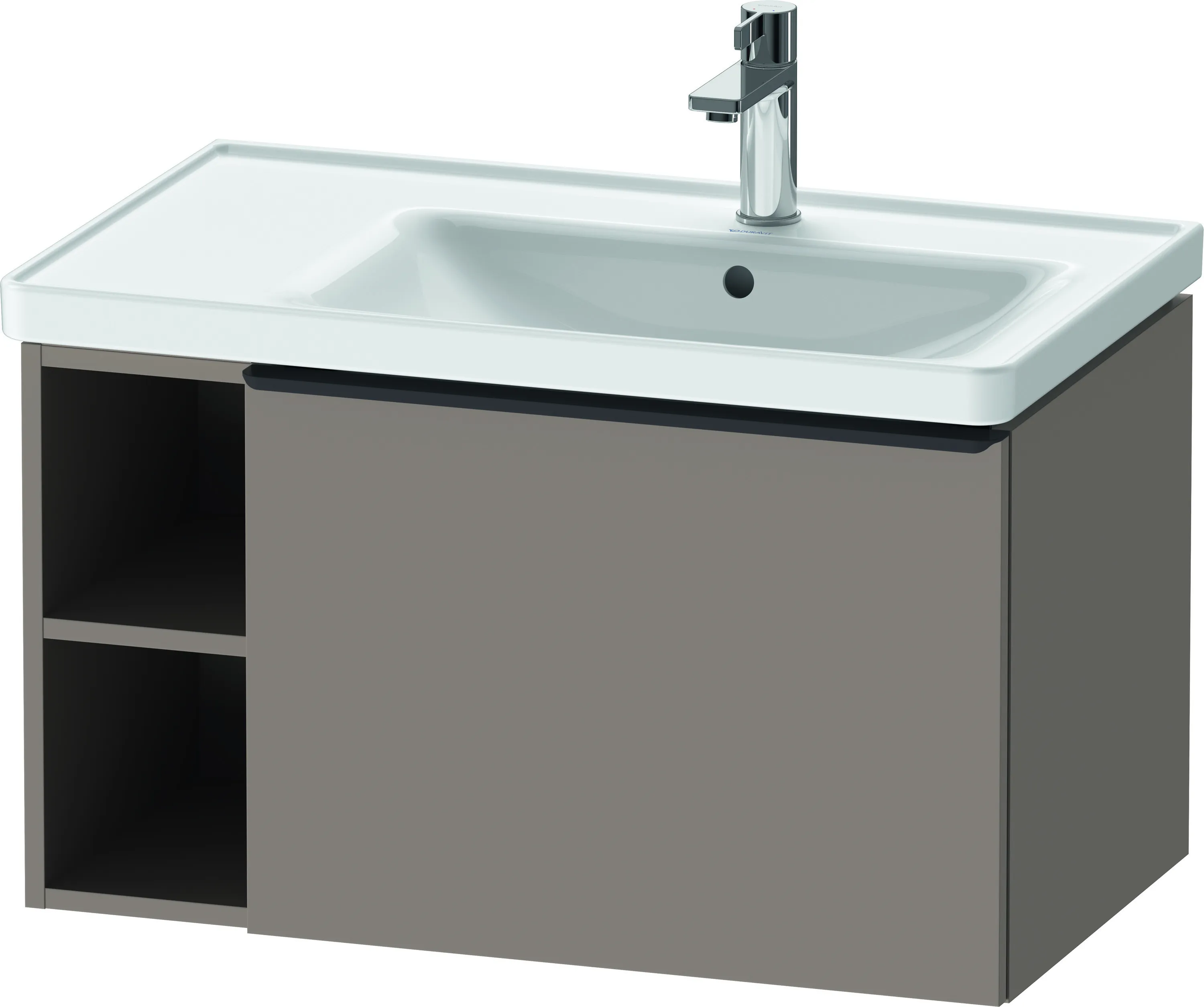 Duravit Waschtischunterschrank wandhängend „D-Neo“ 78,4 × 44 × 45,2 cm Basalt Matt
