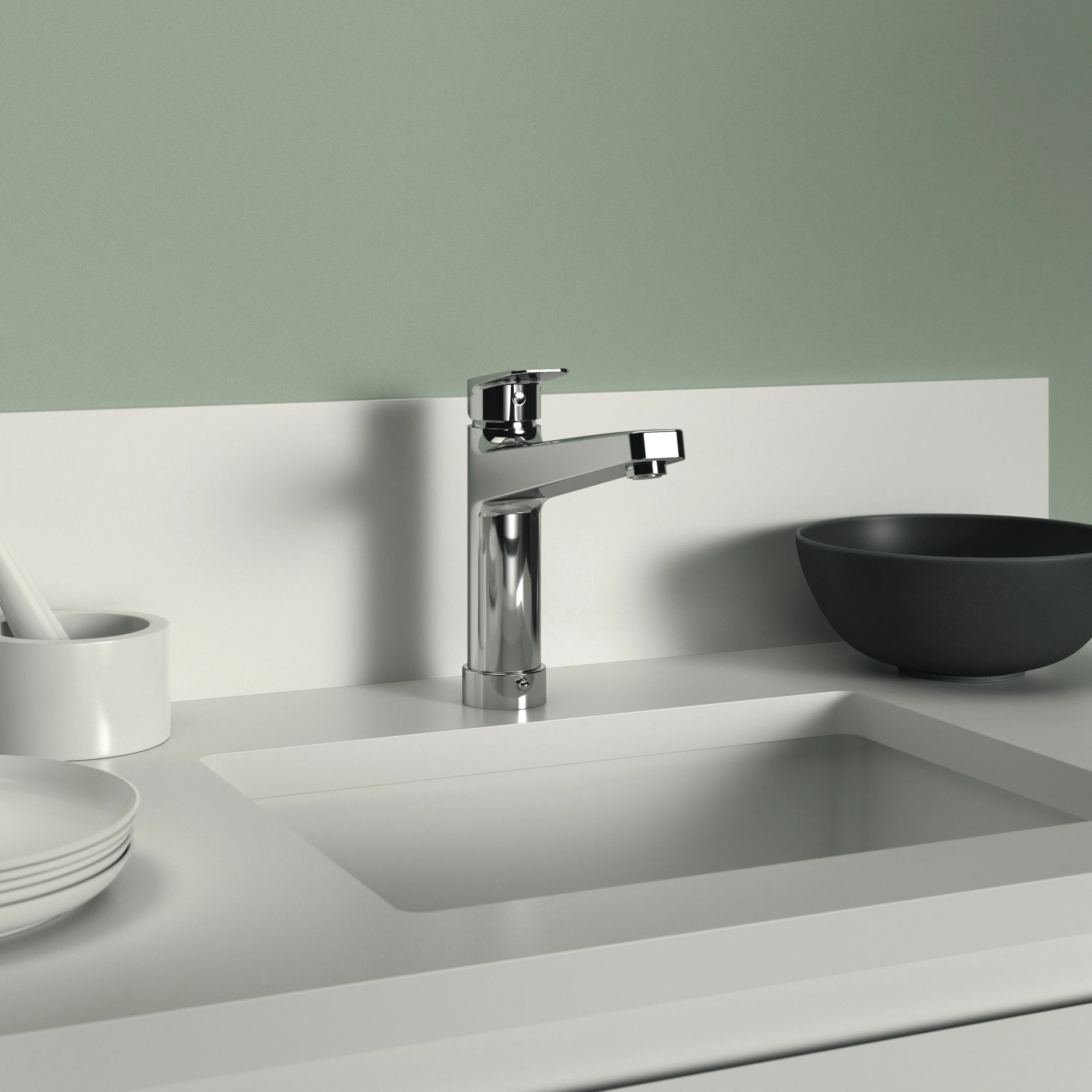 Küchenarmatur Ceraplan mit hohem Auslauf Ausladung 210mm mit Absperrventil Chrom Küchenarmatur Ceraplan mit hohem Auslauf Ausladung 210mm mit Absperrventil Chrom