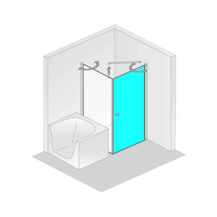 HSK teilgerahmte Duschtür „Exklusiv 2.0“ für wegschwenkbare Seitenwand Glas Carré, Profile Chromoptik (Alu Hochglanz poliert), B: 800 mm H: 2000 mm HSK teilgerahmte Duschtür „Exklusiv 2.0“ für wegschwenkbare Seitenwand Glas Carré, Profile Chromoptik (Alu Hochglanz poliert), B: 800 mm H: 2000 mm